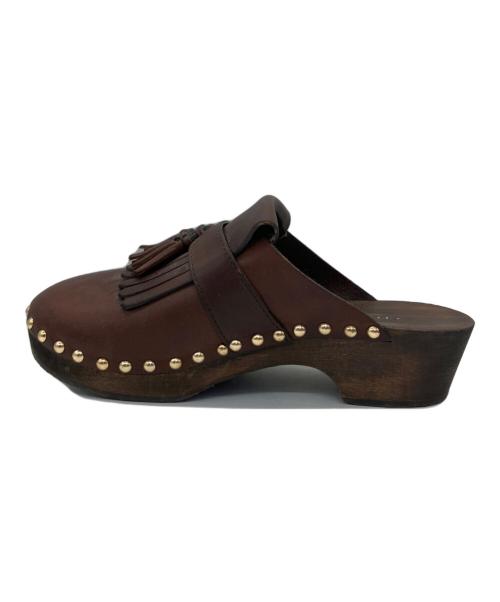 CELINE（セリーヌ）CELINE (セリーヌ) シューズ レ・ボワ・クロッグ ブラウン サイズ:38の古着・服飾アイテム