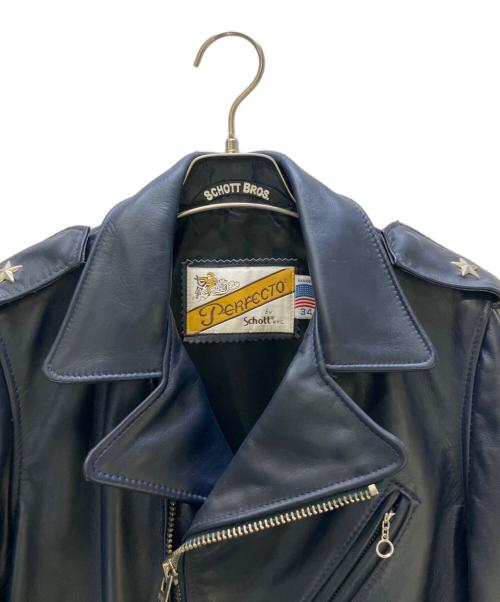 Schott（ショット）Schott (ショット) ワンスターダブルライダースジャケット ネイビー サイズ:34の古着・服飾アイテム