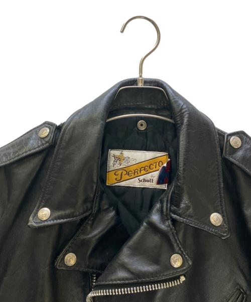 Schott（ショット）Schott (ショット) ライダースジャケット ブラック サイズ:36の古着・服飾アイテム