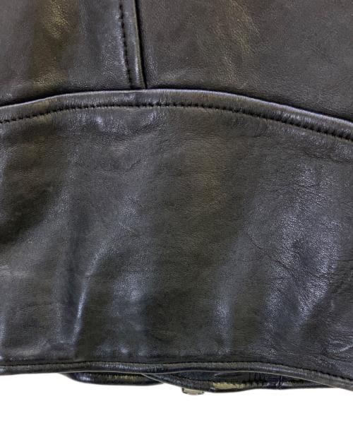 Schott（ショット）Schott (ショット) ダブルブレストライダースジャケット ブラック サイズ:Sの古着・服飾アイテム
