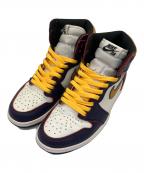 NIKE SBナイキエスビー）の古着「ミッドカットスニーカー　Air Jordan 1 Retro High "La To Chicago"」｜パープル×ホワイト