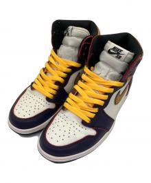 NIKE SB（ナイキエスビー）の古着「ミッドカットスニーカー　Air Jordan 1 Retro High "La To Chicago"」｜パープル×ホワイト