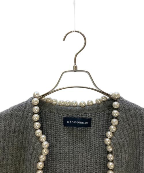 MADISON BLUE（マディソンブルー）MADISON BLUE (マディソンブルー) 厚手カーディガン PEARL DAMAGE CD BRITISH WOOL グレー サイズ:XSの古着・服飾アイテム
