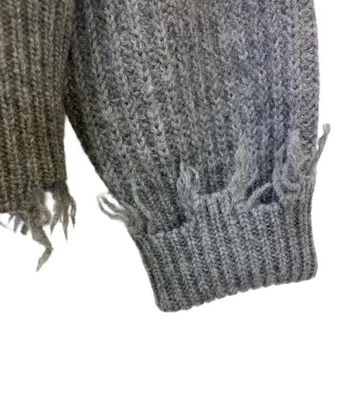 MADISON BLUE（マディソンブルー）MADISON BLUE (マディソンブルー) 厚手カーディガン PEARL DAMAGE CD BRITISH WOOL グレー サイズ:XSの古着・服飾アイテム