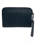BOTTEGA VENETAボッテガベネタ）の古着「クラッチバッグ イントレチャート」｜ネイビー
