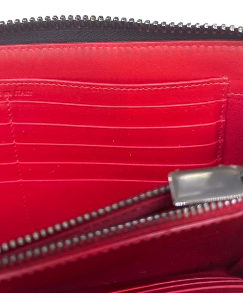 Christian Louboutin（クリスチャン・ルブタン）Christian Louboutin (クリスチャン・ルブタン) 長財布　トラベルケース/オーガナイザー ブラック×レッドの古着・服飾アイテム