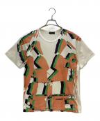 COMME des GARCONS HOMME PLUSコムデギャルソンオムプリュス）の古着「半袖カットソー」｜ホワイト×オレンジ