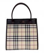 BURBERRYバーバリー）の古着「トートバッグ　ノバチェック」｜ブラウン×ベージュ