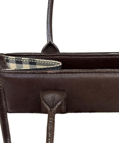 BURBERRY（バーバリー）BURBERRY (バーバリー) トートバッグ　ノバチェック ブラウン×ベージュの古着・服飾アイテム