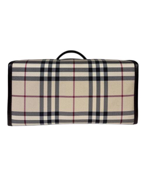 BURBERRY（バーバリー）BURBERRY (バーバリー) トートバッグ　ノバチェック ブラウン×ベージュの古着・服飾アイテム