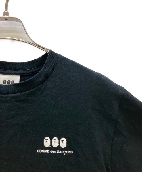 COMME des GARCONS（コムデギャルソン）COMME des GARCONS (コムデギャルソン) A BATHING APE (アベイシングエイプ) 半袖カットソー ブラック サイズ:Mの古着・服飾アイテム