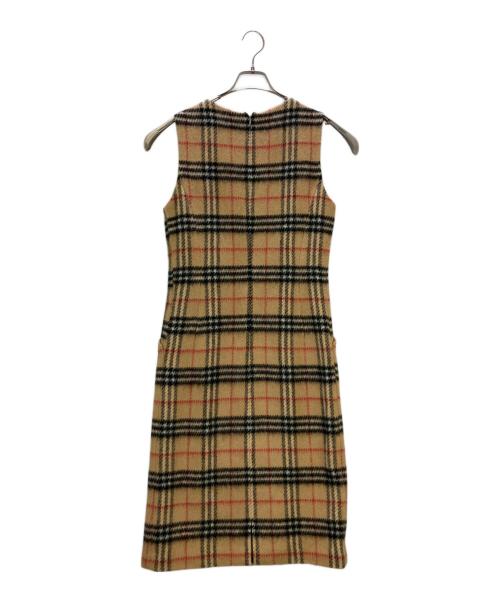 BURBERRY（バーバリー）BURBERRY (バーバリー) ノースリーブワンピース ブラウン サイズ:38の古着・服飾アイテム