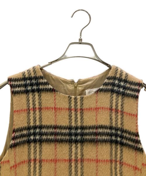 BURBERRY（バーバリー）BURBERRY (バーバリー) ノースリーブワンピース ブラウン サイズ:38の古着・服飾アイテム