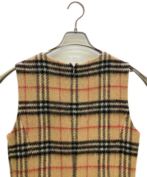 BURBERRY（バーバリー）BURBERRY (バーバリー) ノースリーブワンピース ブラウン サイズ:38の古着・服飾アイテム