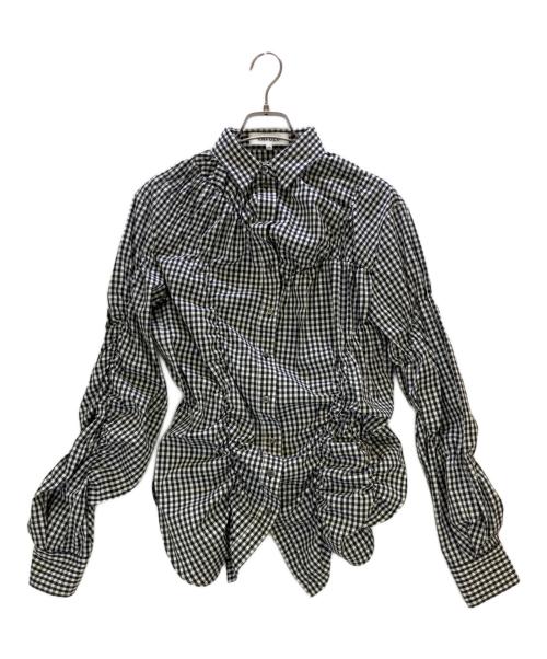 ENFOLD（エンフォルド）ENFOLD (エンフォルド) ギンガムシャーリングシャツ ブラック×ホワイト サイズ:38の古着・服飾アイテム