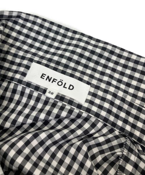 ENFOLD（エンフォルド）ENFOLD (エンフォルド) ギンガムシャーリングシャツ ブラック×ホワイト サイズ:38の古着・服飾アイテム