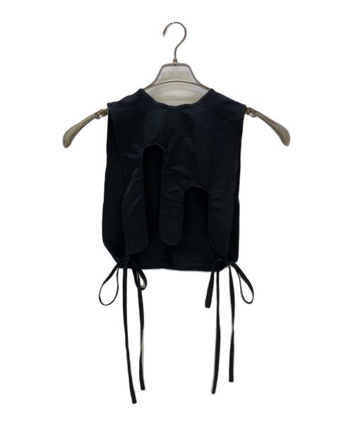 ENFOLD（エンフォルド）ENFOLD (エンフォルド) ドロップホールパーツ ベスト ブラック サイズ:38の古着・服飾アイテム