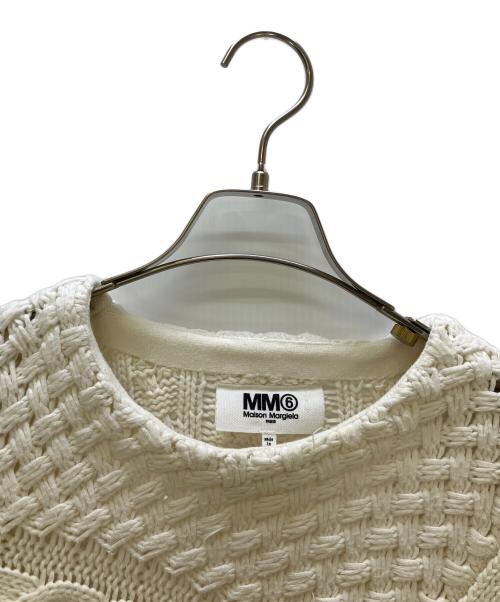 MM6 Maison Margiela（エムエムシックスメゾンマルジェラ）MM6 Maison Margiela (エムエムシックスメゾンマルジェラ) 厚手ニット ホワイト サイズ:Sの古着・服飾アイテム