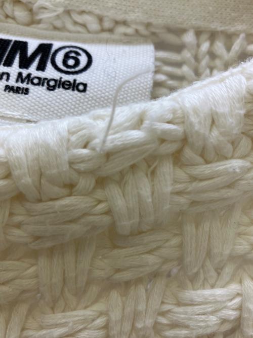 MM6 Maison Margiela（エムエムシックスメゾンマルジェラ）MM6 Maison Margiela (エムエムシックスメゾンマルジェラ) 厚手ニット ホワイト サイズ:Sの古着・服飾アイテム