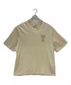 amiアミ）の古着「半袖カットソー Ami de Cœur パッチ Tシャツ」｜ベージュ