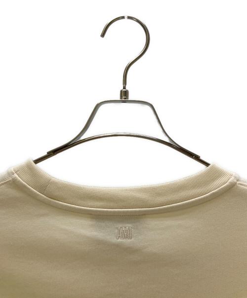 ami（アミ）ami (アミ) 半袖カットソー Ami de Cœur パッチ Tシャツ ベージュ サイズ:XLの古着・服飾アイテム