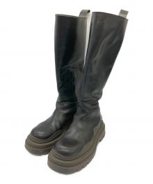 BOTTEGA VENETA（ボッテガベネタ）の古着「タイヤチェルシーロングブーツ」｜ブラック