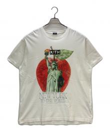 KITH（キス）の古着「半袖カットソー Kith NY to the World Liberty Apple Vintage Tee」｜ホワイト