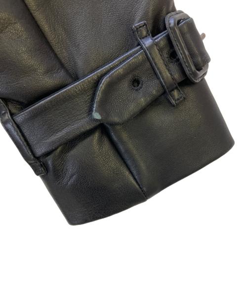 BURBERRY LONDON（バーバリーロンドン）BURBERRY LONDON (バーバリーロンドン) レザー切替トレンチコート ブラック サイズ:UK2の古着・服飾アイテム