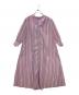 ne quittez pas（ヌキテパ）の古着「半袖ワンピース 	C.VOILE STRIPE GOWN」｜パープル