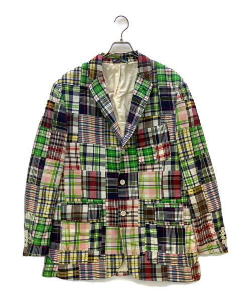 POLO RALPH LAUREN（ポロ・ラルフローレン）POLO RALPH LAUREN (ポロ・ラルフローレン) パッチワークジャケット グリーン サイズ:Lの古着・服飾アイテム