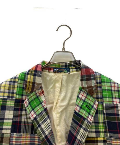 POLO RALPH LAUREN（ポロ・ラルフローレン）POLO RALPH LAUREN (ポロ・ラルフローレン) パッチワークジャケット グリーン サイズ:Lの古着・服飾アイテム