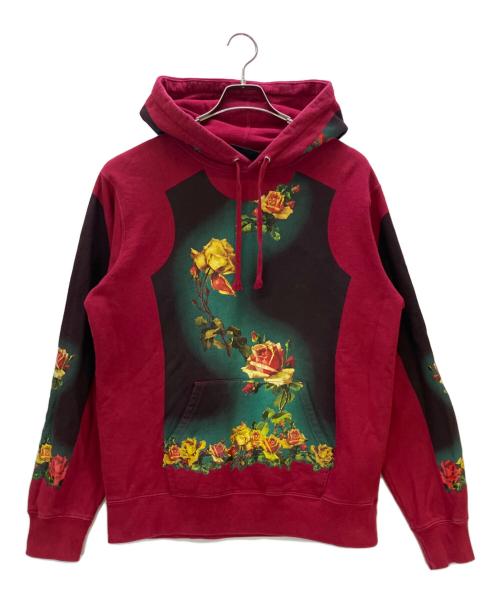 SUPREME（シュプリーム）SUPREME (シュプリーム) Jean Paul GAULTIER (ジャンポールゴルチェ) プルオーバーパーカー 19ss Floral Print Sweatpant レッド サイズ:Mの古着・服飾アイテム