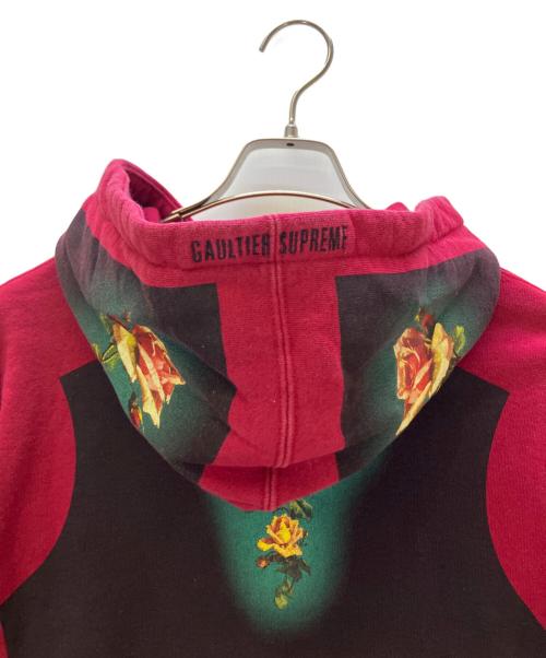 SUPREME（シュプリーム）SUPREME (シュプリーム) Jean Paul GAULTIER (ジャンポールゴルチェ) プルオーバーパーカー 19ss Floral Print Sweatpant レッド サイズ:Mの古着・服飾アイテム