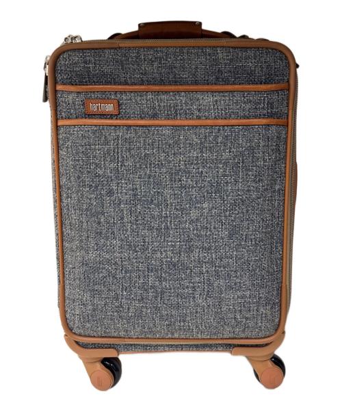 hartmann（ハートマン）hartmann (ハートマン) キャリーバッグ　BLUE TWEED ブラウン×グレーの古着・服飾アイテム