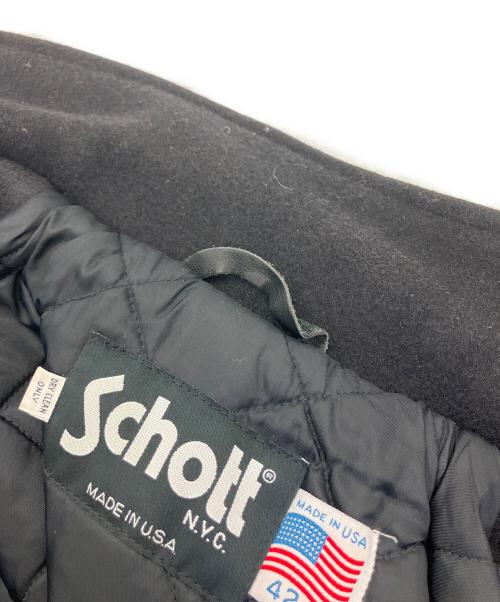 Schott（ショット）Schott (ショット) Pコート ブラック サイズ:42の古着・服飾アイテム