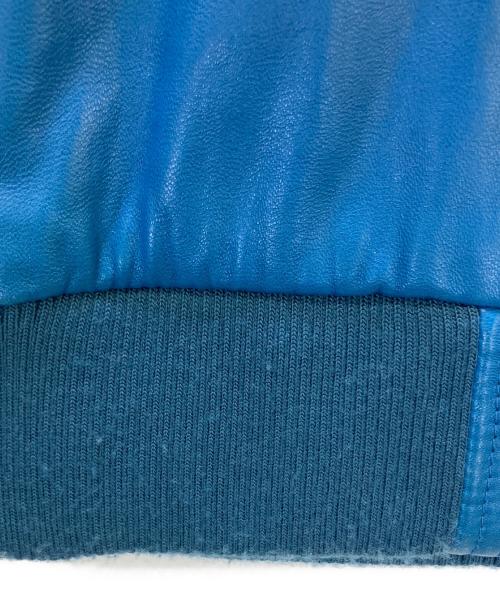 Schott（ショット）Schott (ショット) レザートラックジャケット ブルー サイズ:Mの古着・服飾アイテム