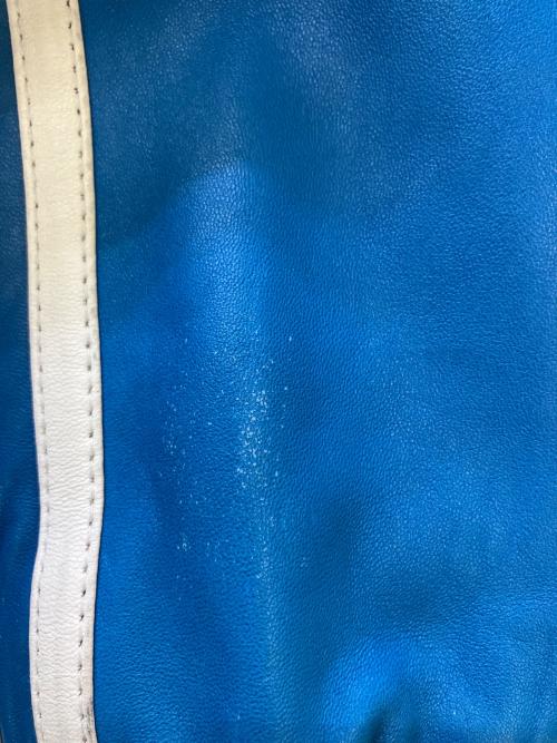Schott（ショット）Schott (ショット) レザートラックジャケット ブルー サイズ:Mの古着・服飾アイテム