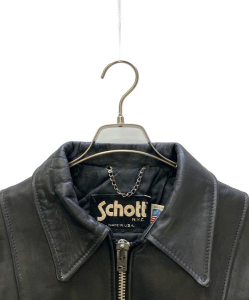 Schott（ショット）Schott (ショット) シングルライダースジャケット ブラック サイズ:40の古着・服飾アイテム