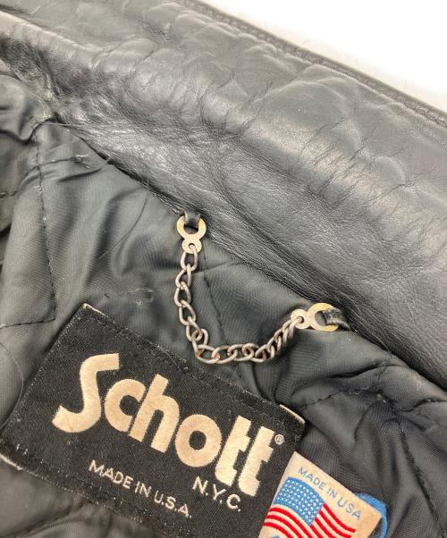 Schott（ショット）Schott (ショット) シングルライダースジャケット ブラック サイズ:40の古着・服飾アイテム