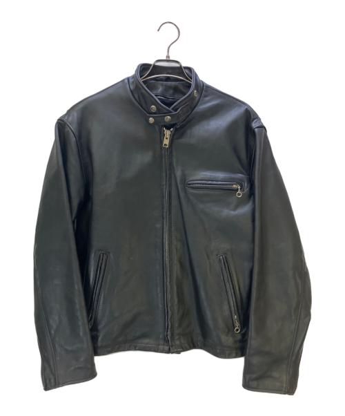 Schott（ショット）Schott (ショット) シングルライダースジャケット ボアライナー付 ブラック サイズ:40の古着・服飾アイテム