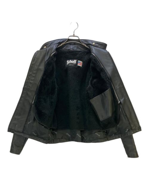 Schott（ショット）Schott (ショット) シングルライダースジャケット ボアライナー付 ブラック サイズ:40の古着・服飾アイテム