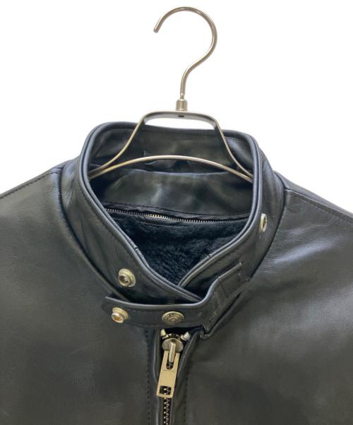 Schott（ショット）Schott (ショット) シングルライダースジャケット ボアライナー付 ブラック サイズ:40の古着・服飾アイテム
