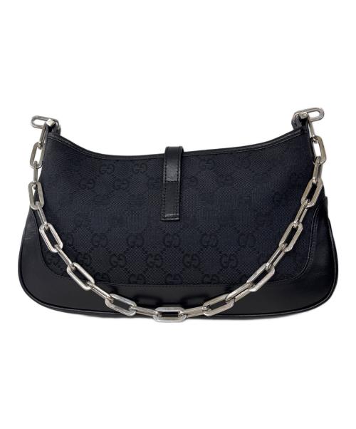 GUCCI（グッチ）GUCCI (グッチ) チェーンショルダーバッグ ブラックの古着・服飾アイテム