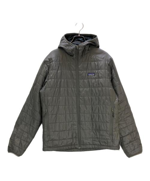 Patagonia（パタゴニア）Patagonia (パタゴニア) 中綿ジャケット ナノパフフーディ グレー サイズ:Mの古着・服飾アイテム