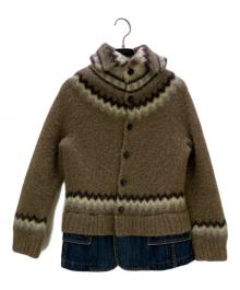 tricot COMME des GARCONS（トリココムデギャルソン）の古着「ニットジャケット」｜ブラウン×ブルー