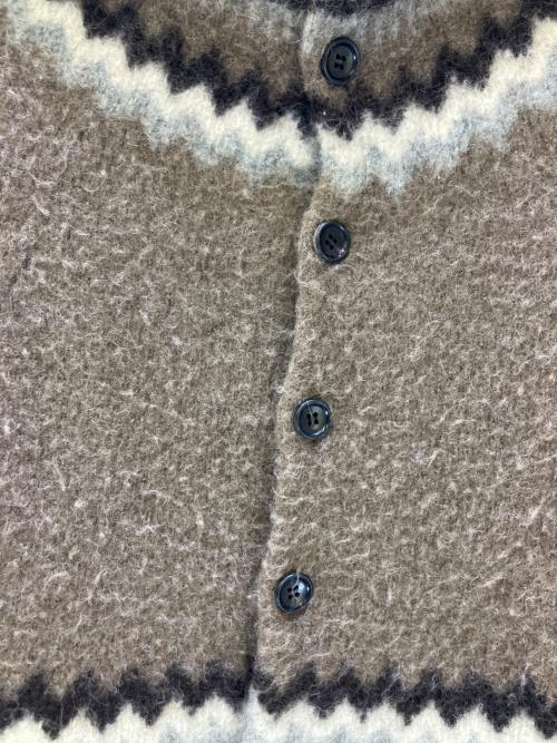 tricot COMME des GARCONS（トリココムデギャルソン）tricot COMME des GARCONS (トリココムデギャルソン) ニットジャケット ブラウン×ブルー サイズ:Mの古着・服飾アイテム