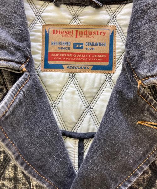 DIESEL（ディーゼル）DIESEL (ディーゼル) キルティングコート D-ROKU-LONG グレー サイズ:XXLの古着・服飾アイテム