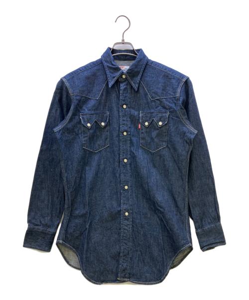 LEVI'S（リーバイス）LEVI'S (リーバイス) 50s復刻 ショートホーンウエスタンシャツ インディゴ サイズ:40の古着・服飾アイテム