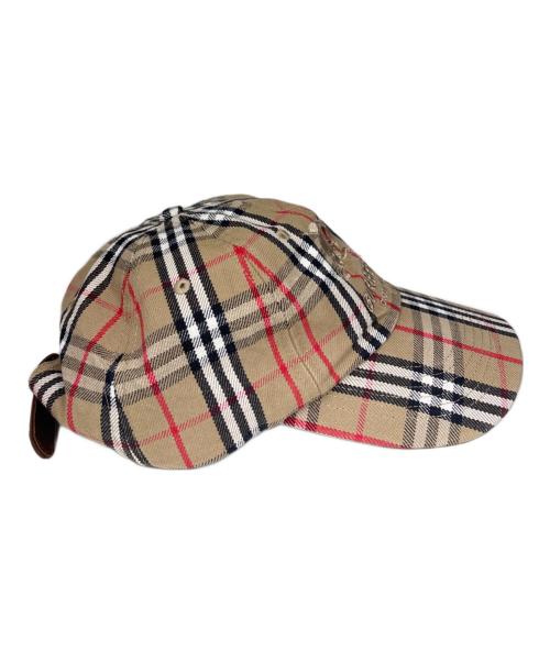 BURBERRY（バーバリー）BURBERRY (バーバリー) Supreme (シュプリーム) キャップ　ノバチェック　22SS ベージュの古着・服飾アイテム