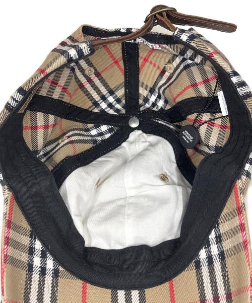 BURBERRY（バーバリー）BURBERRY (バーバリー) Supreme (シュプリーム) キャップ　ノバチェック　22SS ベージュの古着・服飾アイテム